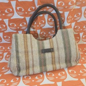 Adorable Crocheted Via Roma bag. Outside is perfect, inside needs work